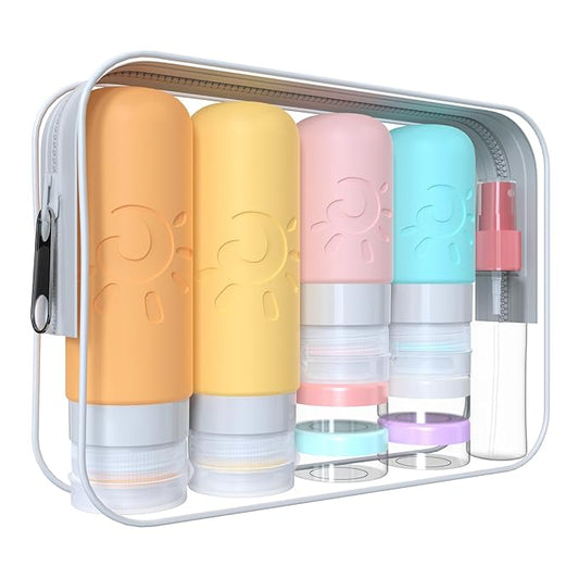 Zafit 18 Pack travel Bottles for Toiletries, TSA Approved Silicone Travel Containers Leak Proof Refillable Travel Accessor...