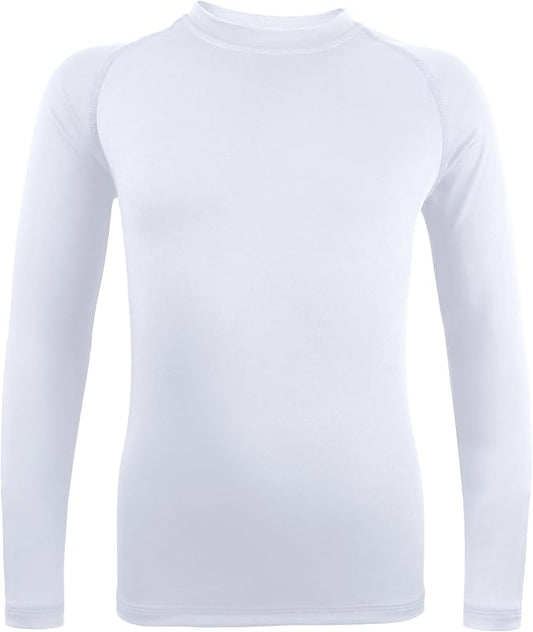 Runceptual Boys' Girls' Compression Shirt Long Sleeve Moisture Wicking Sports Baselayer for Youth Football Baseball