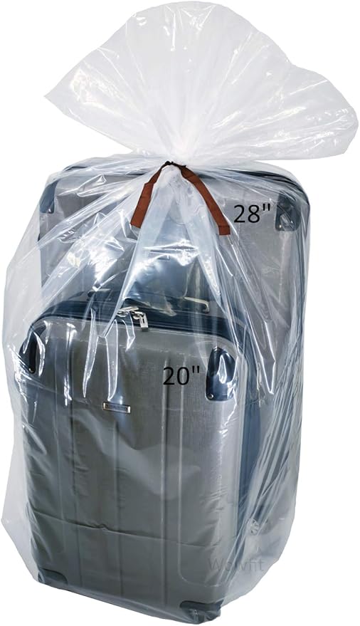 Wowfit 5 CT 40x60 inches Extra Large Clear Plastic Bags Perfect for Car Seat, Luggage, Suitcase, Stroller, Chair, Kids Bik...