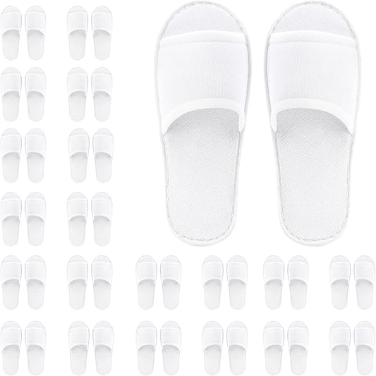 Frcctre 15-20 Pairs Disposable Slippers, Non-Slip Disposable Women Spa Slippers Portable Indoor Slipper for Guests Hotel H...