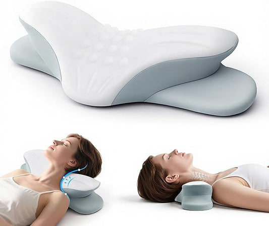 DIIKEN Cervical Neck Pillows,Orthopedic Roll Pillow for Neck Pain Relief,Sleeping Decompression Devices Support and Should...