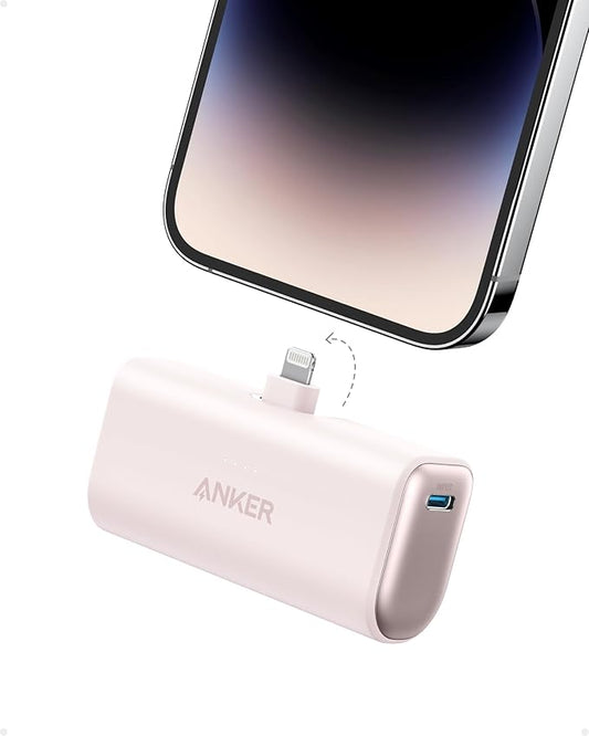 Anker Nano Portable Charger for iPhone, with Built-in MFi Certified Lightning Connector, Power Bank 5,000mAh 12W, Compatib...