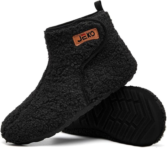 UUBARIS Bootie Slippers for Women Men Furry Warm House Sock Shoes For Indoor Outdoor Travel