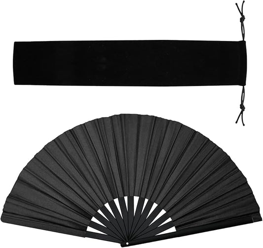 Hand Fan Clacking Fans Bamboo Ribs for Line Dancing, Foldable Chinese Style Crafts Rave Folding Charming Retro Style Large...