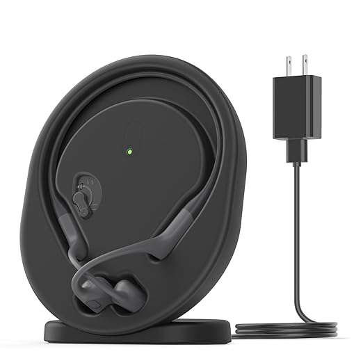 FEFAIA Wireless Charger Station Compatible with Shokz OpenRun Pro/OpenRun Standard Mini, 3.93ft Magnetic Charger Cable Cha...
