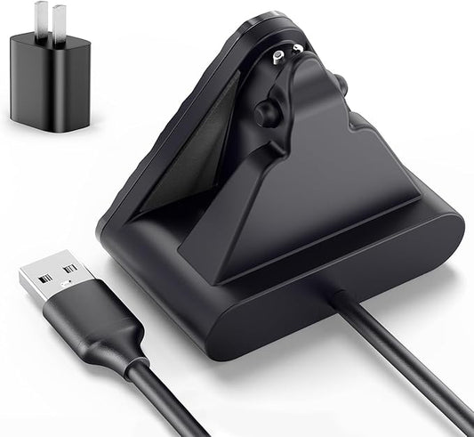 Cisain Charging Dock Compatible with Ray-Ban Meta Smart Glasses Wayfarer/Skyler,Potable Travel Charger with Adapter (Black)