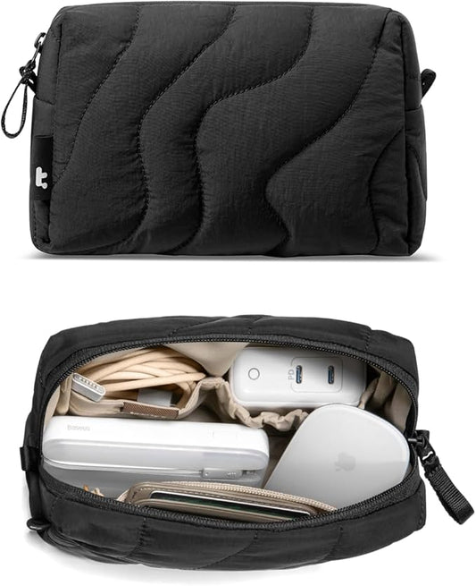 tomtoc Electronics Organizer Travel Case, Soft Puffy Organizer Bag Birthday Christmas Gifts Travel Essentials for Women Gi...