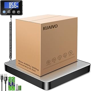 KUAIVO Shipping Scale, 440 lbs/0.35oz High Accurate Digital Postal Scale with Hold/Tare Function, Shipping Scale for Small...