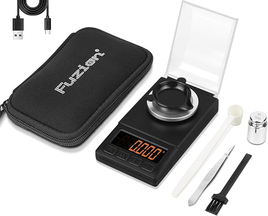 Fuzion Milligram Scale 50g x 0.001g, Mg Scale with 9-in-1 Design - Micro Scale, Powder Scale for Reloading with Portable C...