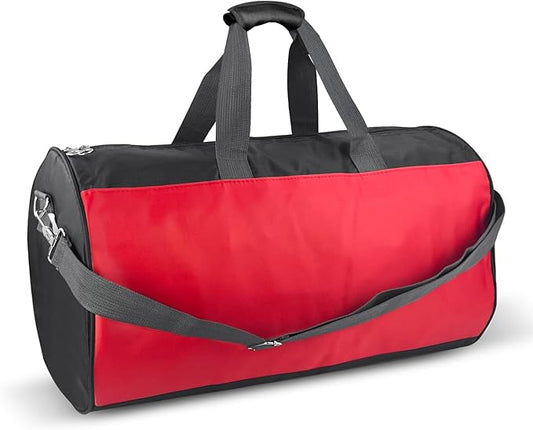 C&F BOGMOST Red Medium Travel Duffel Bag - 17" Foldable Waterproof Gym, Beach, Swim Bag - Polyester Oxford Cloth Sports Bag