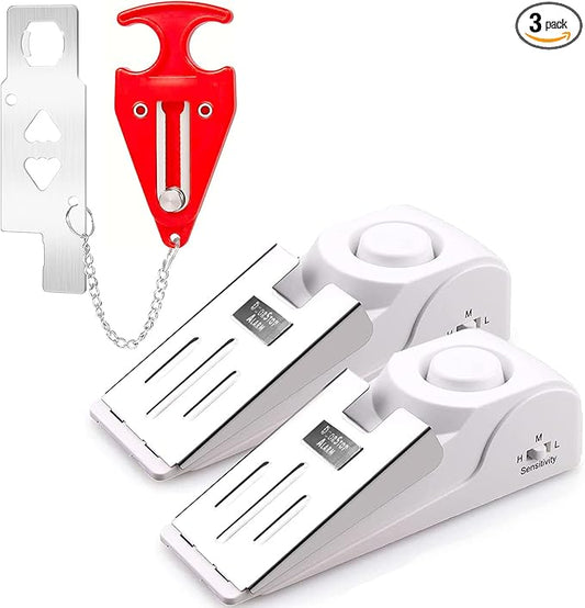 KERUI Upgraded Door Stop Alarm with Portable Door Lock 120 dB Travel Door Stopper Door Wedge Alarm with 3 Levels Sensitivi...