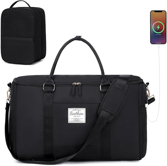 Scothen Convertible Travel Garment Bag,Carry On Garment Duffle Bag with Toiletry and Shoe bag,Garment Bags for Travel,2 in...