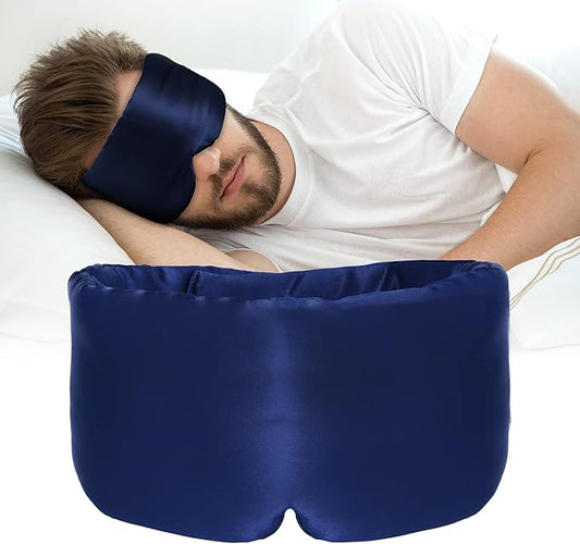ATreebag Silk Sleep Mask for Women Men Satin, ATreebag Eye Sleeping Mask & Blindfold with Adjustable Strap, Large Size, 1 ...
