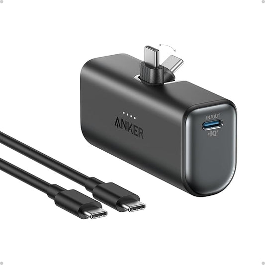 Anker iPhone 17 Portable Charger, Nano Power Bank with Built-in USB C Connector, 5,000mAh Portable Charger 22.5W, for iPho...