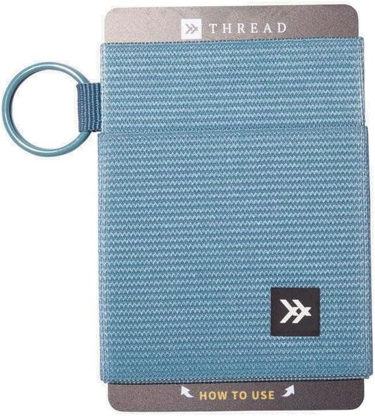 Thread Wallets Ultra Slim Minimalist Card Holder Wallet for Men and Women (Surf Blue, One Size)