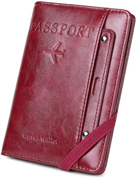 POXIADIV RFID Passport Wallet, RFID Passport Holder for Wallet, Essential Travel Anti-Theft Wallet Storage Case, Anti-Thef...