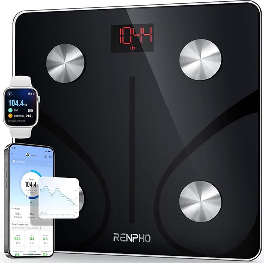 RENPHO Smart Scale for Body Weight, FSA&HSA Eligible, Digital Bathroom Scale BMI Weighing Bluetooth Body Fat Scale, Body C...