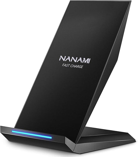 Fast Wireless Charger, NANAMI 15W Qi Certified Wireless Charging Stand Compatible iPhone 17/17 Air/16/15/15 Pro/15 Plus/15...