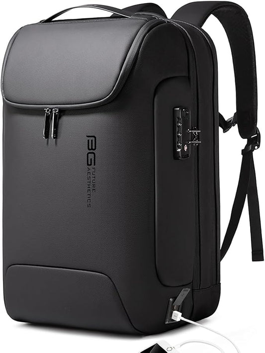 BANGE Men's Anti-Theft Backpack,Waterproof Fashion Travel Backpacks,High Tech Backpack with USB3.0 Charging Port,Business ...