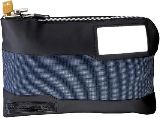 Master Lock Money Bag with Key Lock and Zipper for Cash, 11-1/2 in. Long Locking Portable Travel Money Pouch Protects Pass...