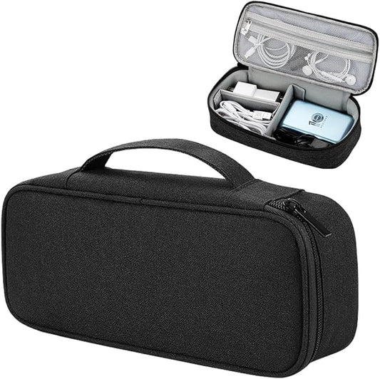 Teskyer Electronics Organizer Travel Case, Waterproof Portable Tech Accessories Pouch with Organized Compartments for Cabl...