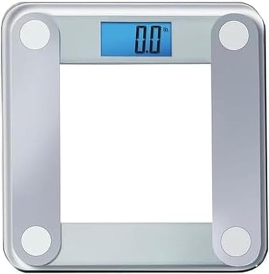 Eat Smart Digital Bathroom Scale with Extra Large Easy to Read Lighted Display, Weight Tracking, Includes Body Tape, Grey ...