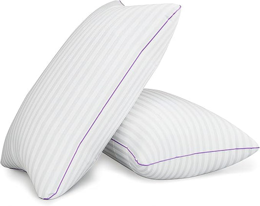 VAINOC Pillows King Size Set of 2,Breathable Hotel Collection Bed Pillows for Sleeping Medium Soft Down Alternative Microf...