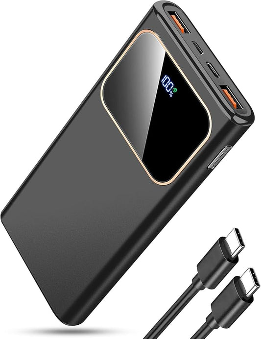 Coucur Power Bank 10000mAh Portable Charger, USB-C (Input&Output) 22.5W Fast Charging Battery Pack,QC 4.0+PD3.0 LED Displa...