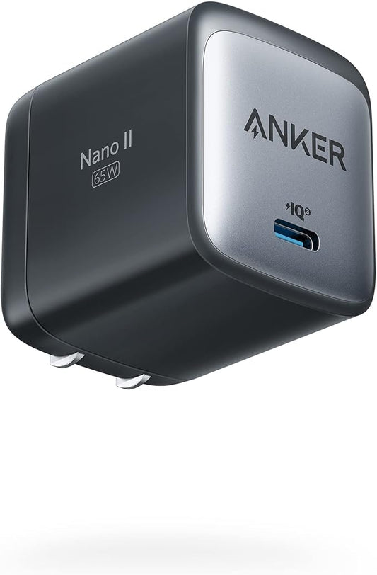 Anker Nano USB C Charger,65W GaN II PPS Fast Compact Foldable Charger for MacBook Pro, Galaxy, Dell, iPhone 17/16, iPad Pr...