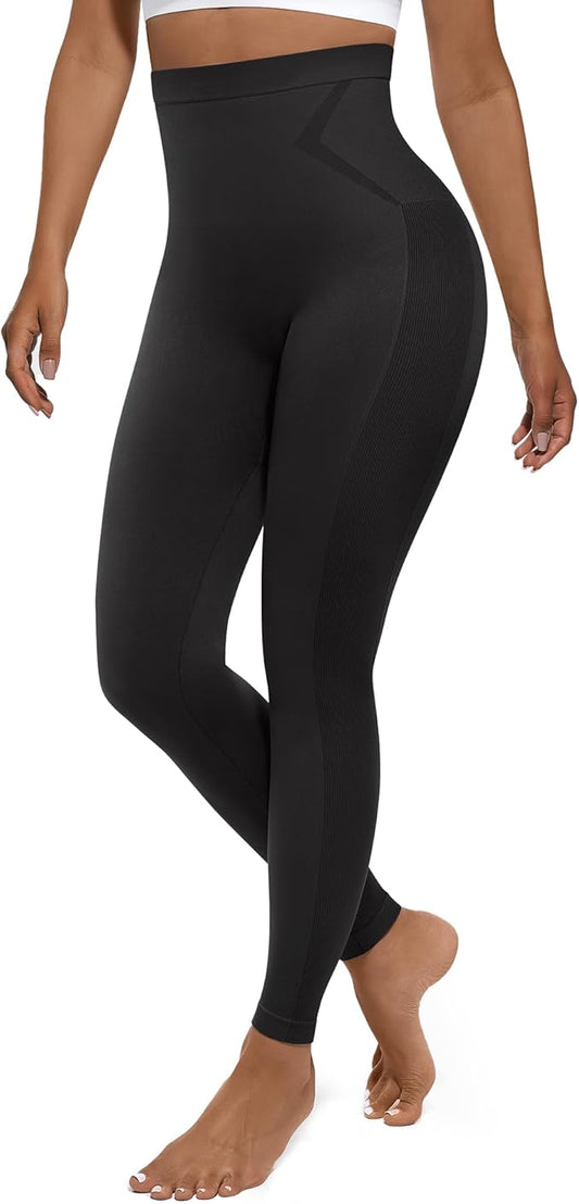 FeelinGirl Leggings for Women Tummy Control Seamless High Waisted Compression Leggings Non-See-Through