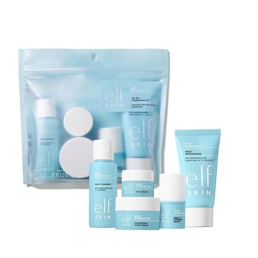 e.l.f. SKIN Holy Hydration! Jet Set Hydration Kit, Travel Friendly Hydrating Skincare Set, Face Cleanser, Balm, Moisturize...