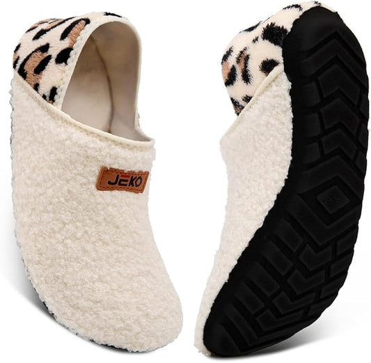 UUBARIS House Slippers for Men Women Furry Slip On Sock Shoes For Traval Indoor Yoga With Thickened Sole