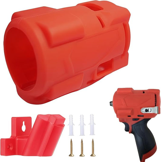 49-16-2563 Impact Wrench Rubber Protective Boot & Tool Holder Combo for Milwaukee M12 Fuel Stubby 3/8" & 1/2" Impact Wrenc...