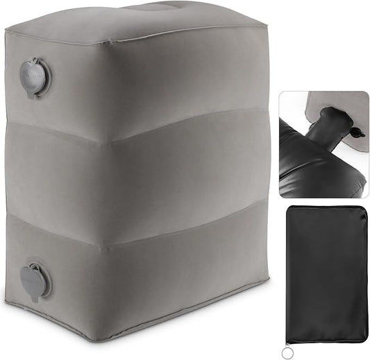 Maliton Inflatable Foot Rest Pillow for Travel,Kids Airplane Bed,Adjustable 3 Layers Height Leg Pillow of Air Travel Essen...