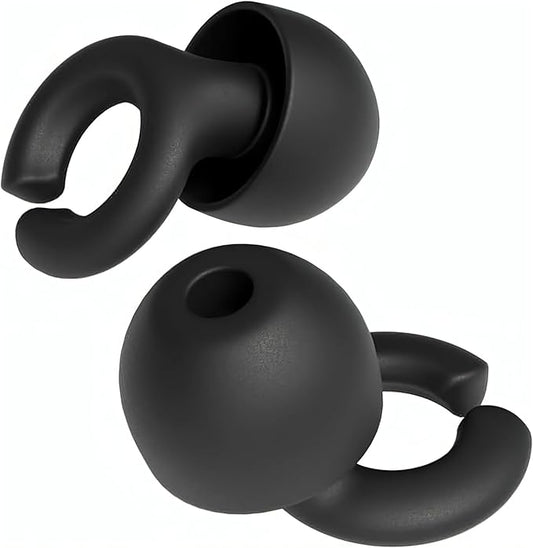 Hush Hoops Ear Plugs, Ultra-Soft Reusable Silicone Plugs with Horseshoe Shape for Comfort, Designed for Sleep and Sound Su...