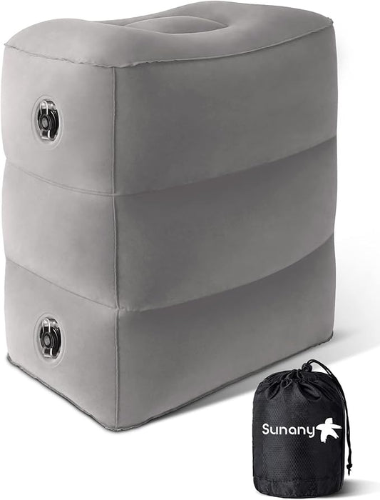 Sunany Inflatable Foot Rest Pillow for Travel, Kids/Adults Airplane Travel Pillow-Adjustable Height Cushions,for Kids to S...