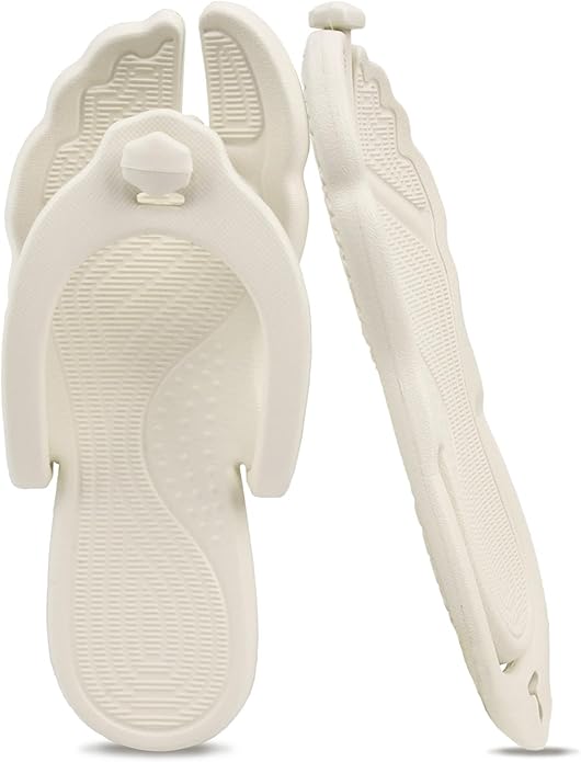 ZOORON Flip Flops for Women Men Shower Shoes Foldable Beach Sandals Travel Slippers for Women Lightweight Non-Slip Quick D...