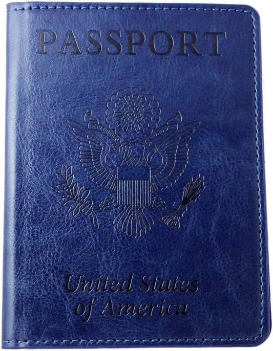 Fenzer Passport Wallet and Vaccine Card Holder Combo, Slim Travel Accessories for Women Men, PU Leather Passport Cover Pro...