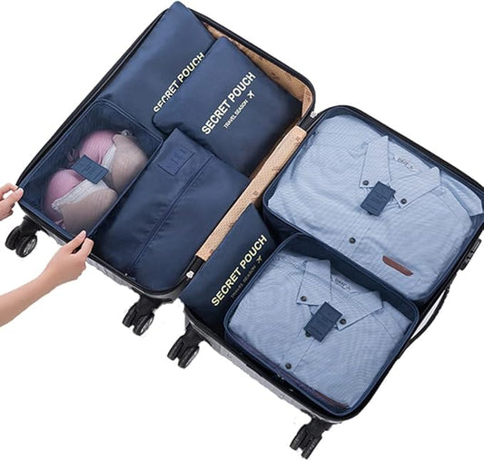 Fxkoolr 7 Set Packing Cubes Packing Organizers for Suitcase Travel Luggage Organizers with Shoes Bag for Suitcase Travel A...