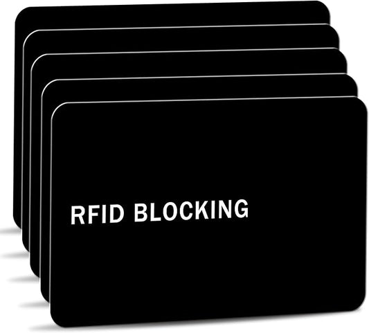 9toa 5 Pack RFID Blocking Card Contactless NFC Credit Card ID Protection Safe Bank Card Passport Entire Wallet Purse Shiel...