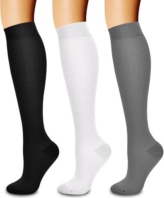 Laite Hebe 3 Pack Compression Sock-Compression Sock For Women and Men Circulation -Best for Running,Athletic Sports