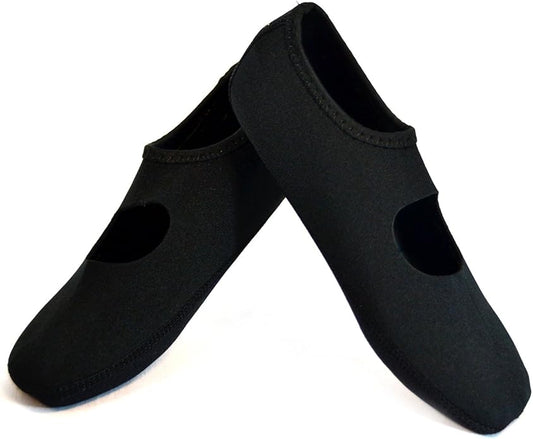 Nufoot Women's Mary Janes Best Foldable & Flexible Flats, Travel & Exercise, Dance, Yoga Socks, Indoor Shoes, Slippers