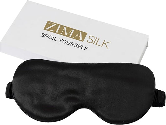 ZIMASILK Adjustable 100% 22 Momme Mulberry Silk Sleep Mask for Sleeping, Filled with Premium Mulberry Silk, Softest & Brea...