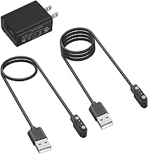 Oumida GloryFit Smart Watch Charger for T50S T70 T80 P95 P99 & More, 2 Pin 4mm USB Magnetic Charger Cable 50cm +100cm with...