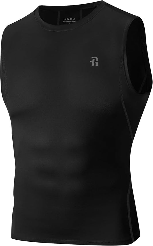 Runhit Sleeveless Compression Shirt Men Tank Top Athletic Muscle Shirts for Men
