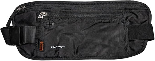 Travel Money Belt with RFID Blocking - Hidden Waist Passport Holder Wallet Pouch for Cash, Phone, Credit Cards, and Docume...