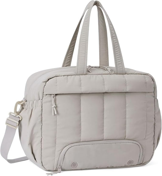 For Spirit Airlines Personal Item Bag 18x14x8 Puffer Travel Duffel Bag with Shoe Compartment Underseat Carry on Luggage Fi...