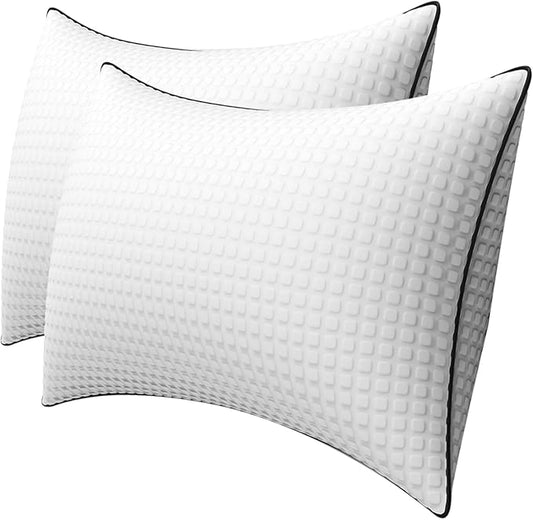 FHSET Bed Pillows for Sleeping King Size Set of 2,Hotel Collection Cooling Breathable Pillows for Side and Back Sleepers D...
