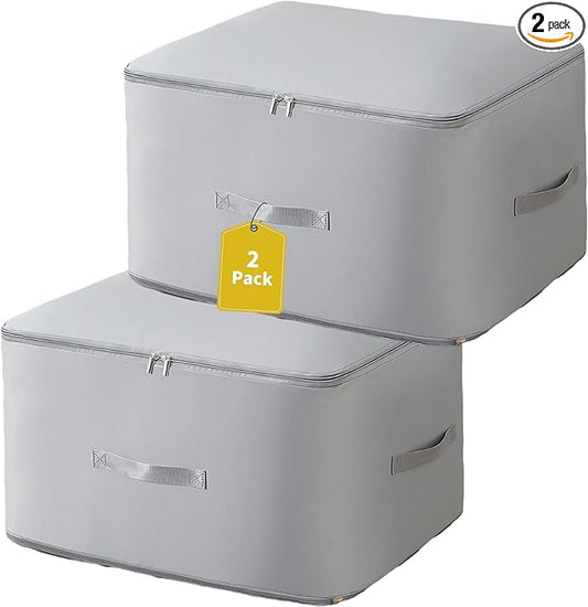 Upgraded Ultra Space Saving Self Compression Organizer Bag - Premium Large Capacity Storage Cube for Comforters, Bedding, ...