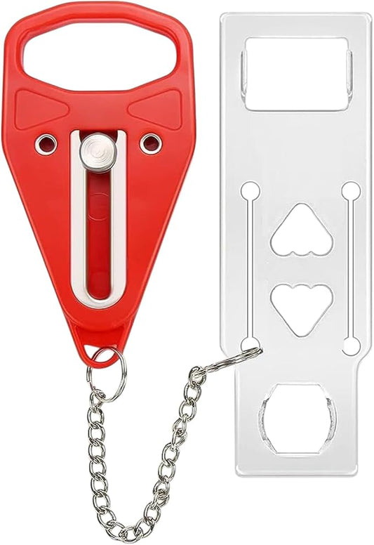 Portable Door Lock Extra Security Essential Safety & Privacy Travel Lockdown, Prevent Entry Stopper, Protect Family While ...